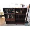 Image 1 : LEATHER MOBILE TRUNK STYLE BAR CABINET