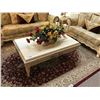 Image 1 : WHITE WOOD MARBLE TOP COFFEE TABLE & END TABLE SET