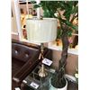 Image 1 : CHROME & WOOD MODERN TABLE LAMP