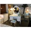 Image 1 : WHITE FLORAL PRINT VANITY WITH STOOL