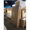 Image 2 : BEIGE LEATHER MODERN 3 SEAT SOFABED WITH FOLD DOWN CONSOLE - IN BOX