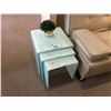 Image 1 : FROSTED GLASS 3 PIECE NESTING TABLES