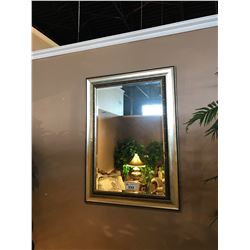 SILVER WOOD FRAMED MIRROR