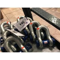 4 - J&L 9.5 TON LOCK NUT PIN ANCHOR SHACKLES