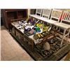 Image 1 : LARGE CHERRY ORIENTAL STYLE DECORATIVE BENCH