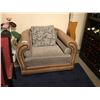 Image 1 : BEIGE LEATHER STUDDED TUB CHAIR
