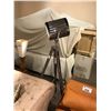 Image 1 : GREY WOOD INDUSTRIAL TRIPOD FLOOR LAMP