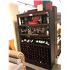 Image 1 : CHERRY WOOD & LEATHER MOBILE BAR CABINET