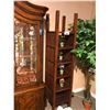 Image 1 : DARK WOOD 6 TIER BAMBOO BOOK SHELF WITH FLOWERS