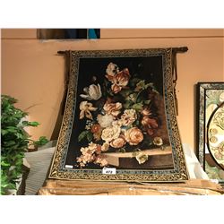 HANGING WALL TAPESTRY OF FLOWERS