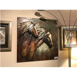 3D METAL HORSE WALL ART