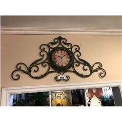 METAL WALL CLOCK & SMALL FRAMED PRINT