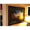 Image 3 : METAL WALL CLOCK & SMALL FRAMED PRINT