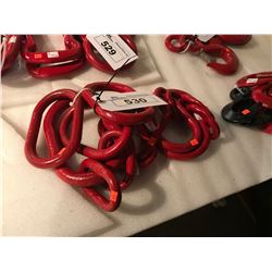 ASSORTED J&L RED METAL LIFTING RINGS