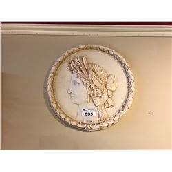 RESIN CEASAR MEDALLION WALL DECOR