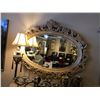 Image 1 : WOOD FRAMED OVAL WALL MIRROR