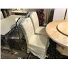 Image 1 : SET OF 6 TRADITIONAL FABRIC WOOD FRAMED DINING CHAIRS