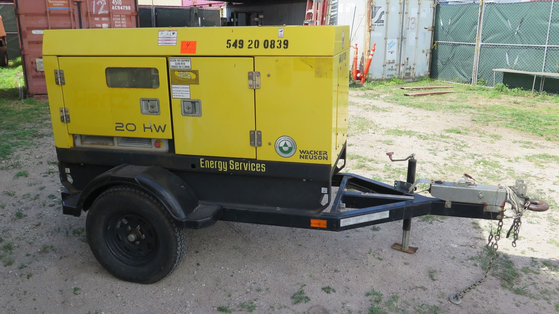 Wacker Neuson G25 Diesel Generator 25kw 494 Hours On Trailer Oahu Auctions