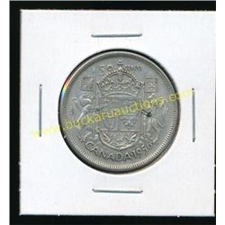 1956 Canadian Silver 50 Cent Coin