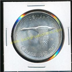1967 Canadian Centennial Silver $1 Coin