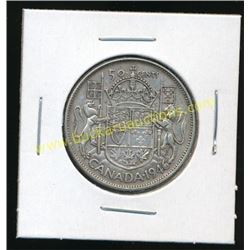 1946 Canadian Silver King George 50 Cent Coin