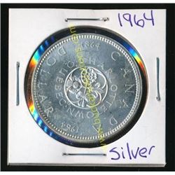 1964 Canadsin Silver $1 Coin