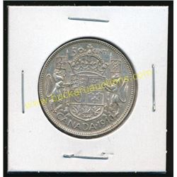 1940 Canadian Silver King George 50 Cent Coin