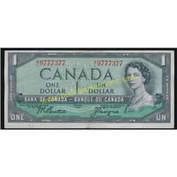 Canadian 1954 $1 Banknote AL9777377