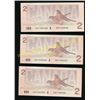 Image 2 : Lot Of 3 Canadian 1986 sequential $2 Uncirculated