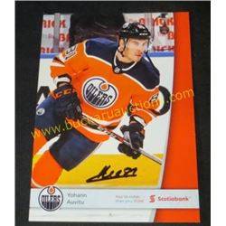 Yohann Auvitu Edmonton Oilers Signed 5x7 Card