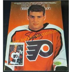 Eric Lindros Signed Beckett Hockey Magazine Sept