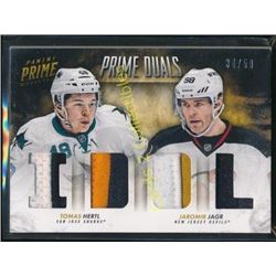 13-14 Panini Prime Duals Tomas Hertl/Jaromir Jagr