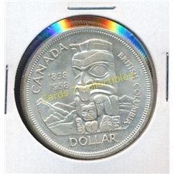 1958 Canadian Silver Totem Pole $1 Coin
