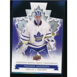 17-18 Toronto Maple Leaf Die Cut Frederik Andersen