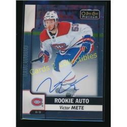 17-18 OPC Platinum Rookie Auto Victor Mete