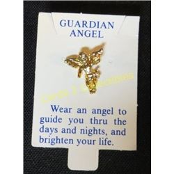 Guardian Angel Gold Tone Pin