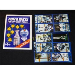 1983-84 Oilers Mini Album & Full Set Of Mini Cards
