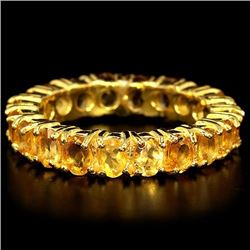 NATURAL AAA ORANGISH YELLOW CITRINE Ring