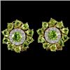 Image 1 : NATURAL APPLE GREEN PERIDOT Earrings