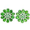 Image 1 : NATURAL GREEN CHROME DIOPSIDE Earrings