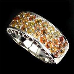 Natural Fancy Color Sapphire Rhodolite Garnet Ring