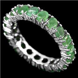 NATURAL GREEN EMEALD Eternity Band/Ring
