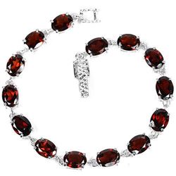 NATURAL AAA DRAK ORANGE RED GARNET Bracelet