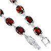 Image 3 : NATURAL AAA DRAK ORANGE RED GARNET Bracelet