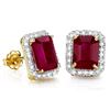 Image 1 : Genuine Ruby  Solid Gold Earrings