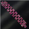 Image 1 : Natural Oval  Ruby 78 Carats Bracelet