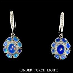 Natural Firing Rainbow Ethopian Opal Earrings