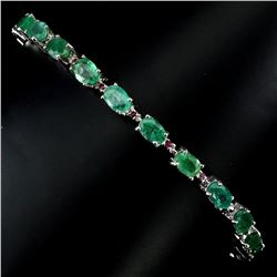 Natural Green Emerald Ruby 53.84 Cts  Bracelet