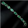 Image 1 : Natural Green Emerald Ruby 53.84 Cts  Bracelet