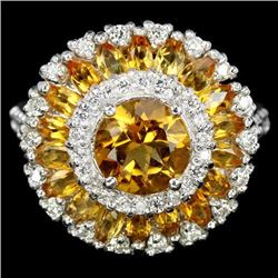 NATURAL ORANGISH YELLOW CITRINE Ring